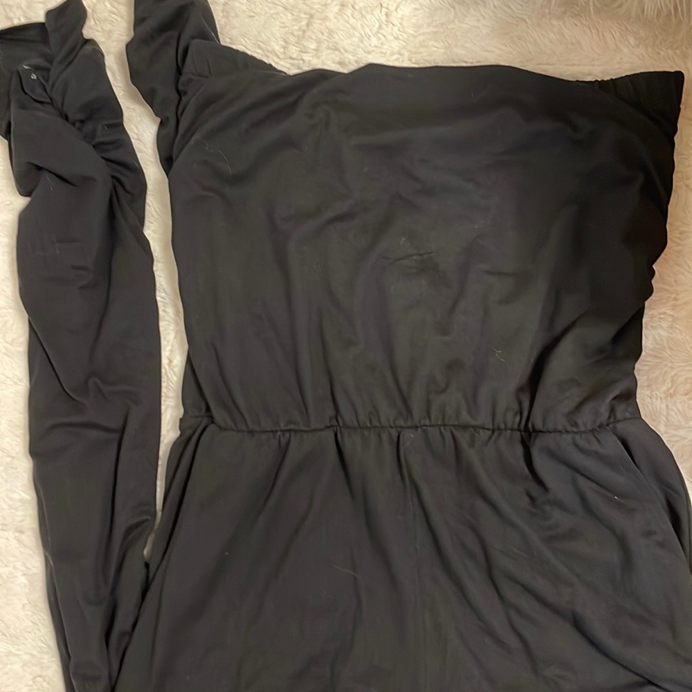black jumpsuit with pockets